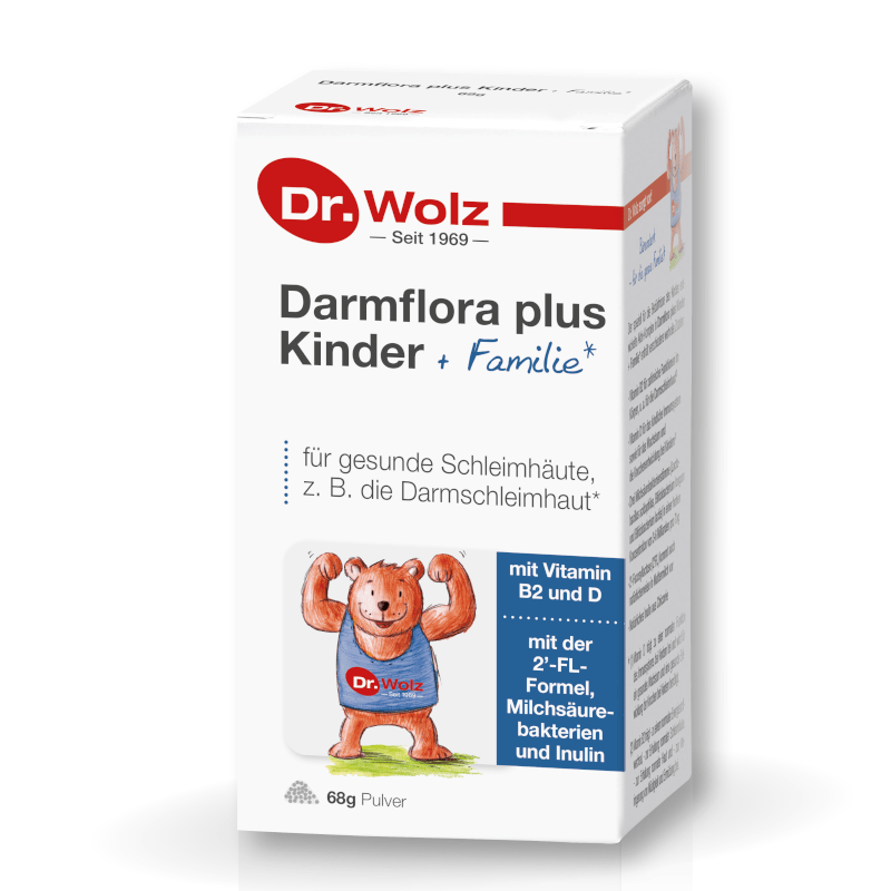 Dr. Wolz Darmflora plus Kinder + Familie prašek za otroke in odrasle, 68 g
