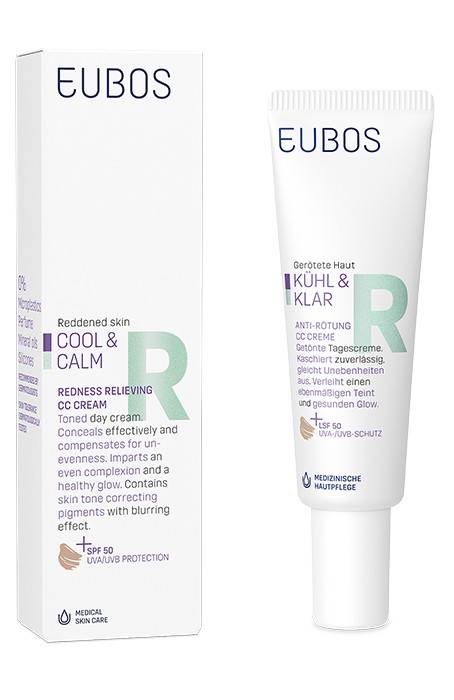 Eubos Cool&Calm CC krema ZF50 za lajšanje rdečice, 30 ml