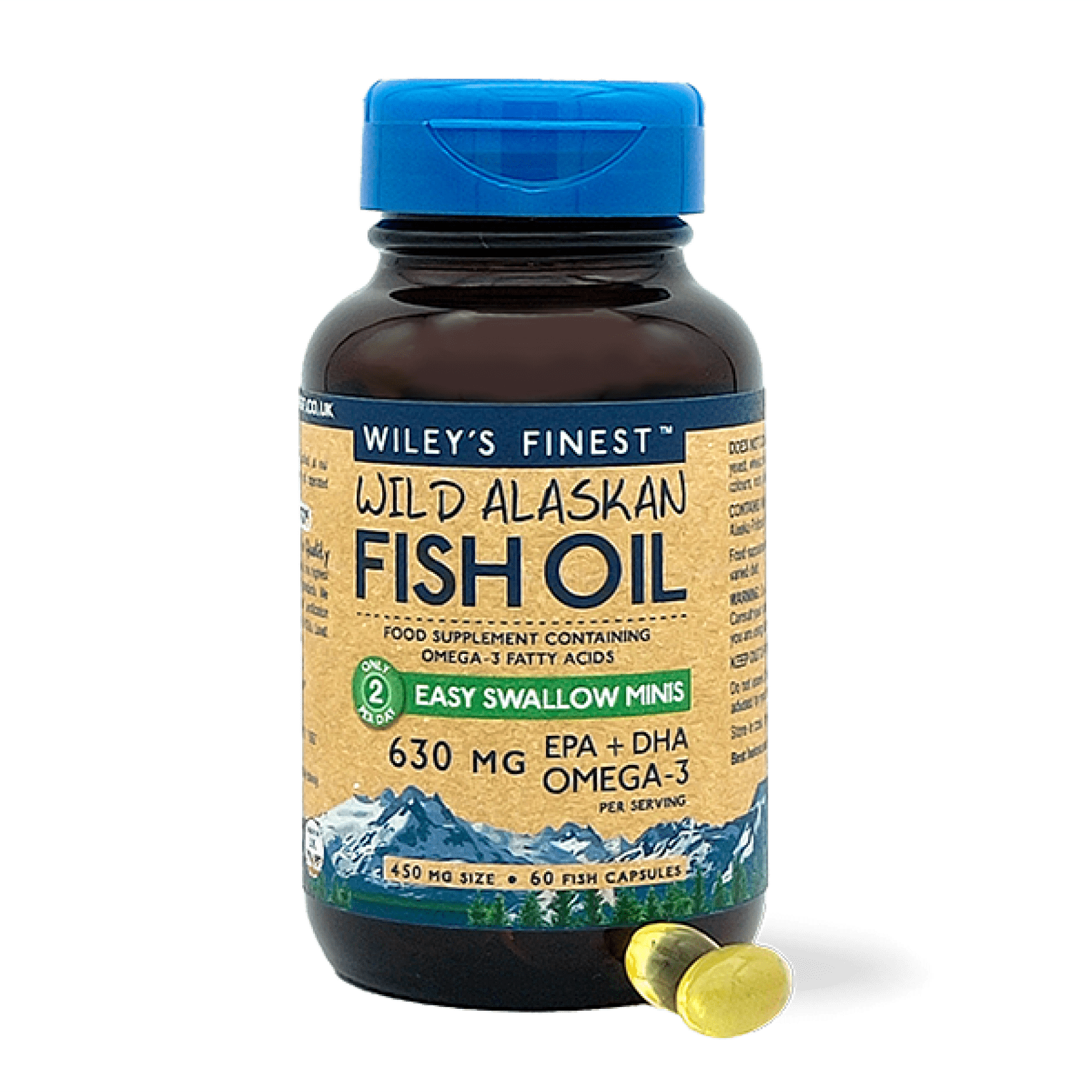 Wiley’s Finest Wild Alaskan Fish Oil Easy Swallow Minis kapsule, 60 kapsul