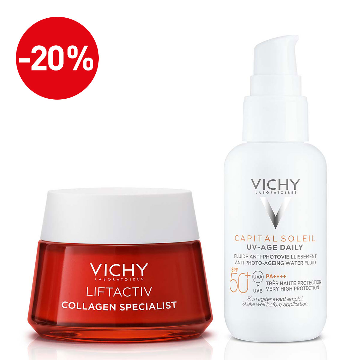 Vichy Liftactiv Protokol proti gubam in hiperpigmentacijskim madežem, 40 ml + 50 ml