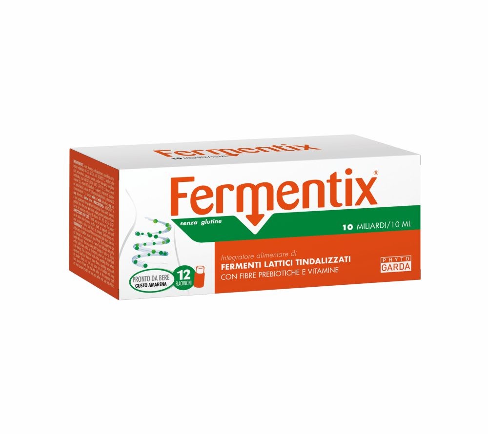 Fermentix prebiotik z mlečnimi fermenti in vitamini za odrasle, 12 stekleničk po 10 ml