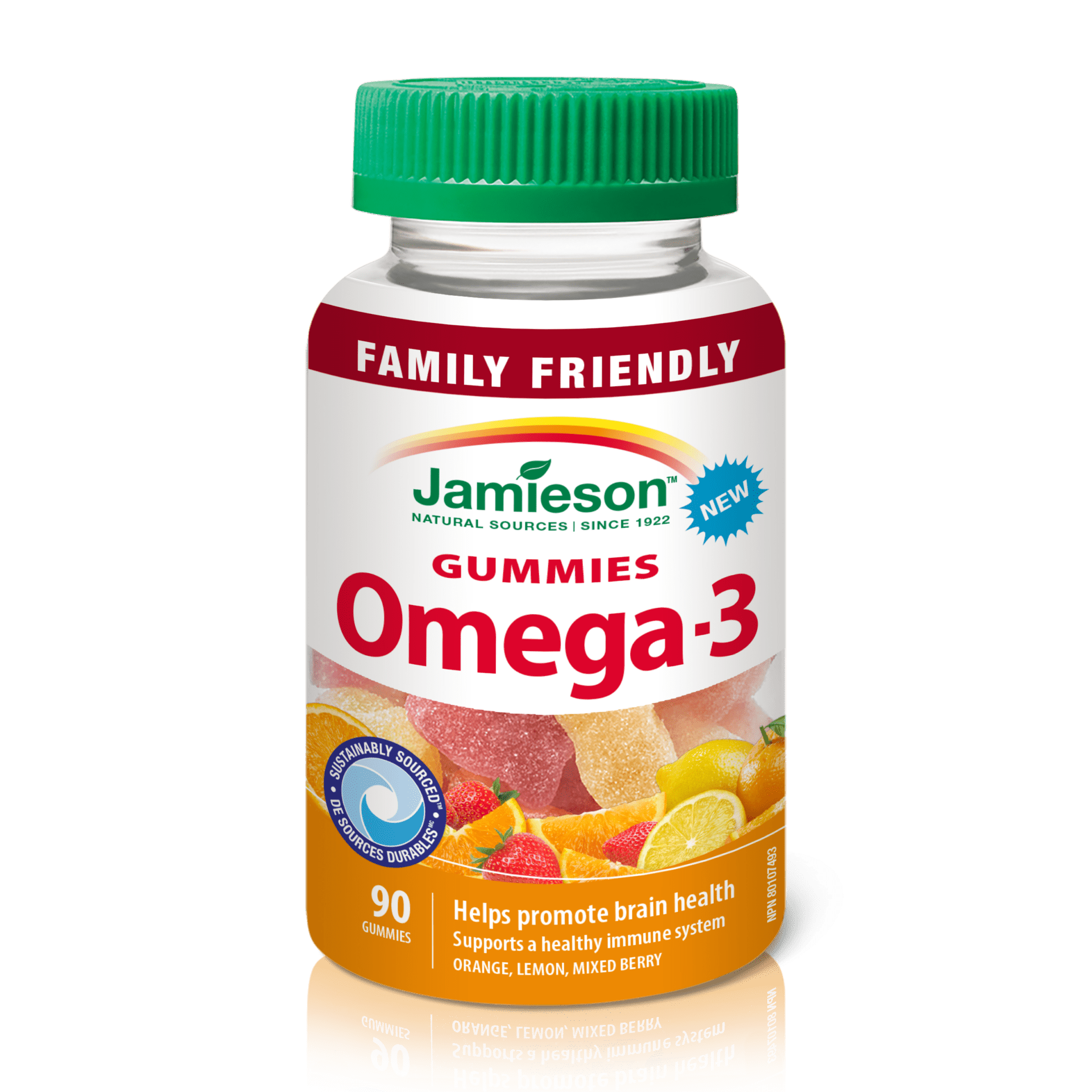Jamieson Omega-3 žvečljivi želejčki Family za otroke in odrasle, 90 želejčkov