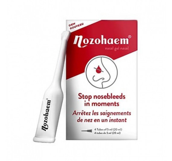 Nozohaem gel za ustavitev krvavitve iz nosu, 4 tube po 5 ml