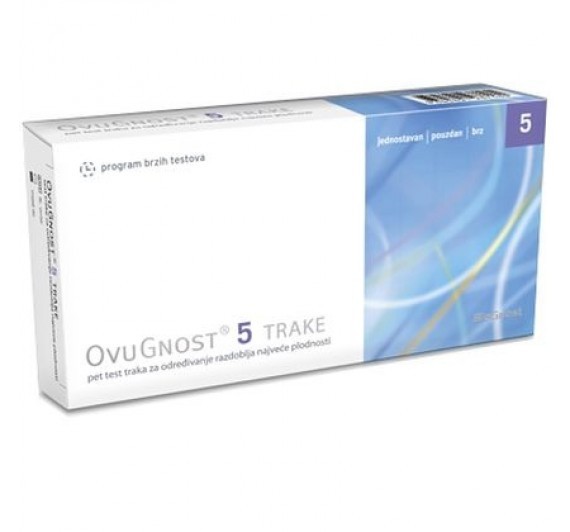 OvuGnost test za ugotavljanje ovulacije, 5 testnih lističev