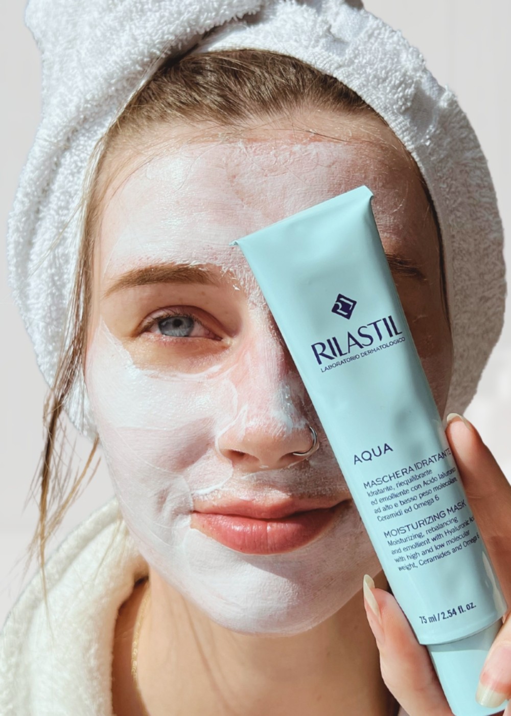 Rilastil Aqua vlažilna maska za obraz, 75 ml