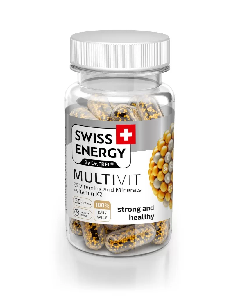 Swiss Energy Multivit kapsule s podaljšanim sproščanjem, 30 kapsul