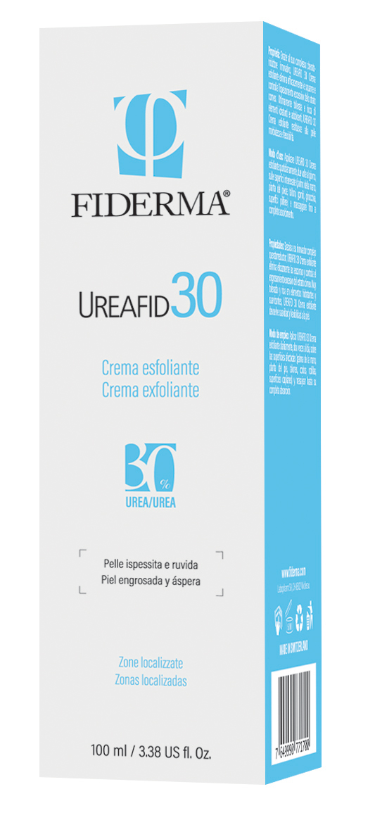 Fiderma Ureafid 30 eksfoliacijska krema z ureo za zadebeljeno in hrapavo kožo, 100 ml