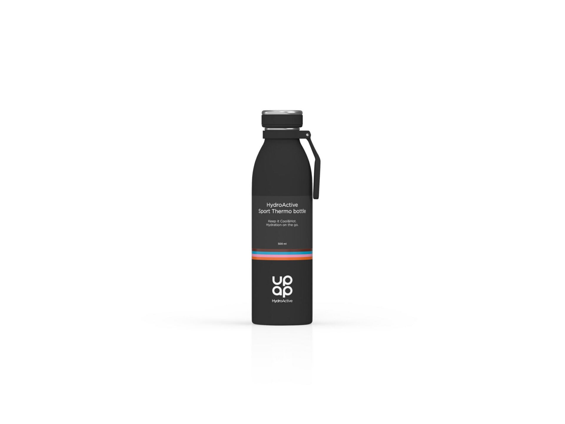 UpAp Hydroactive Thermo Sport steklenica – črna (500 ml)