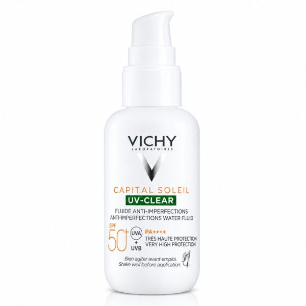 Vichy Capital Soleil UV-Clear fluid za zaščito pred soncem proti nepravilnostim ZF 50+, 40 ml