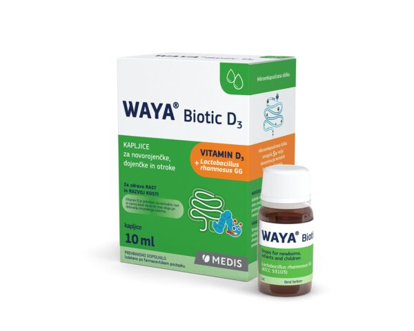 WAYA Biotic D3 kapljice za novorojenčke, dojenčke in otroke, 10 ml