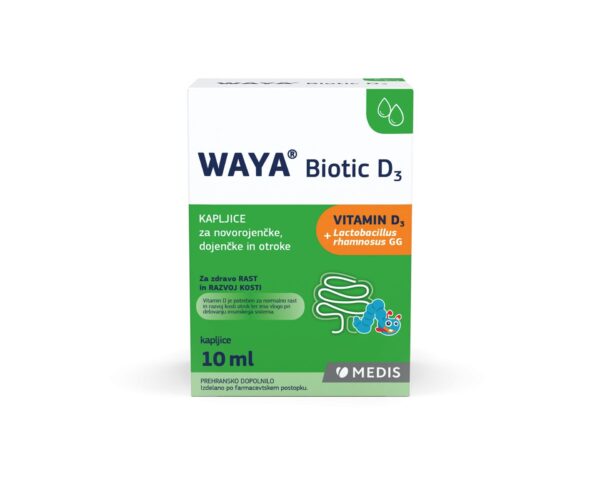 WAYA Biotic D3 kapljice za novorojenčke, dojenčke in otroke, 10 ml