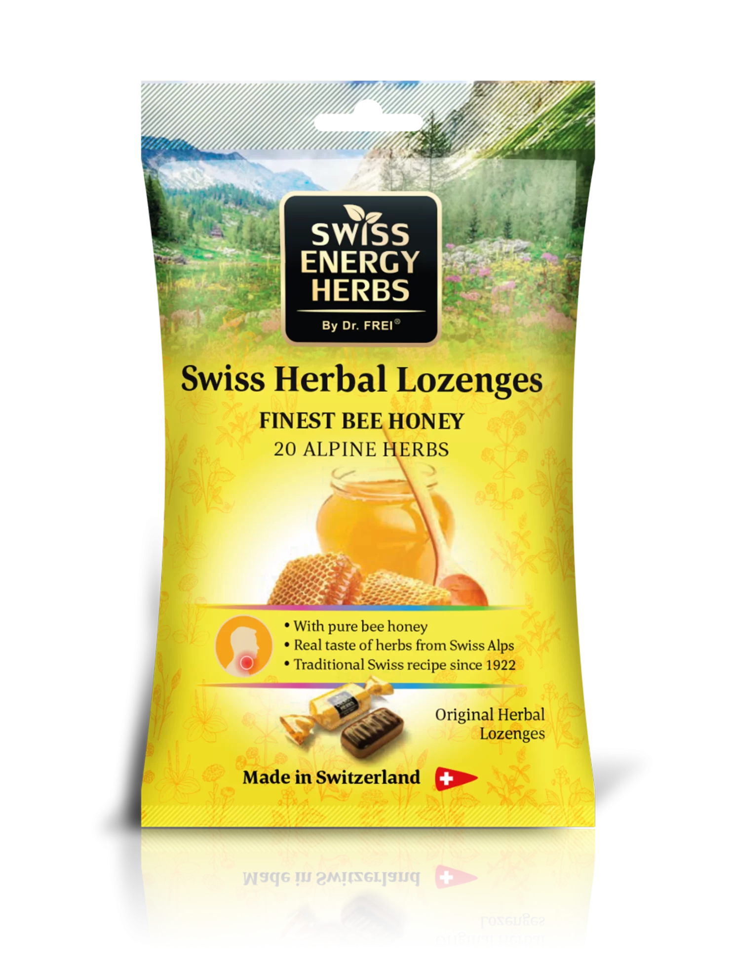Swiss Energy Herbs zeliščne pastile z 20 zelišči in medom, 12 pastil