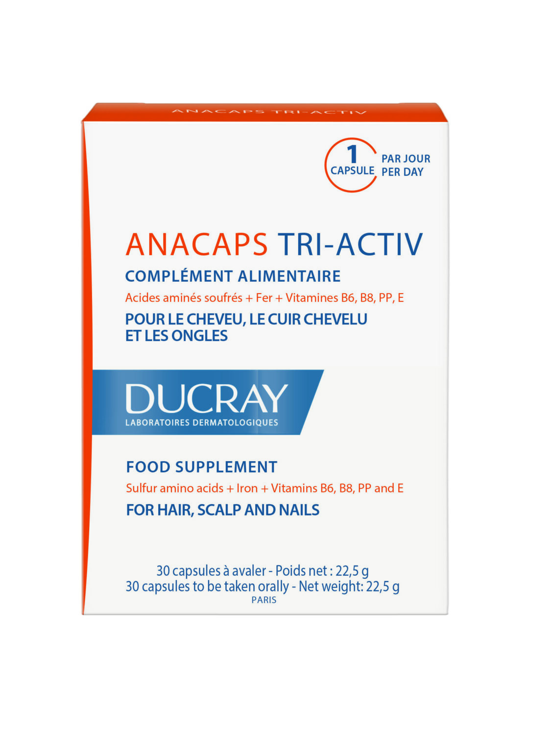 Ducray Anacaps Tri-Activ kapsule, 30 kapsul