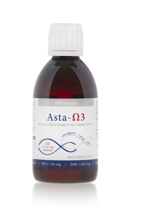 Premium Asta Omega-3 olje, 250 ml