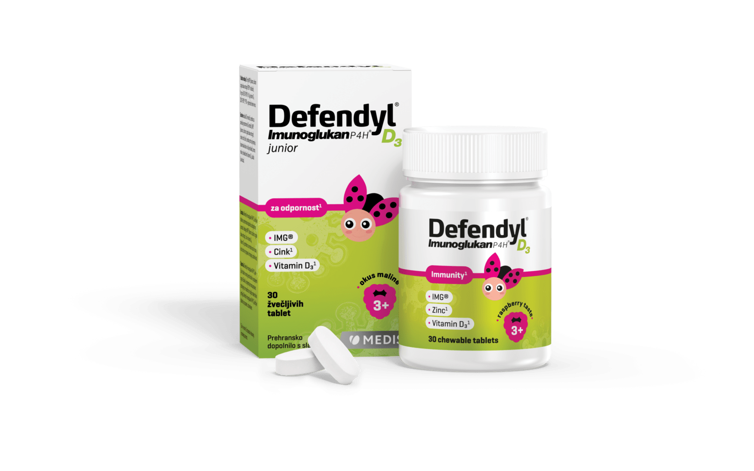 Defendyl-Imunoglukan P4H D3 žvečljive tablete, 30 tablet