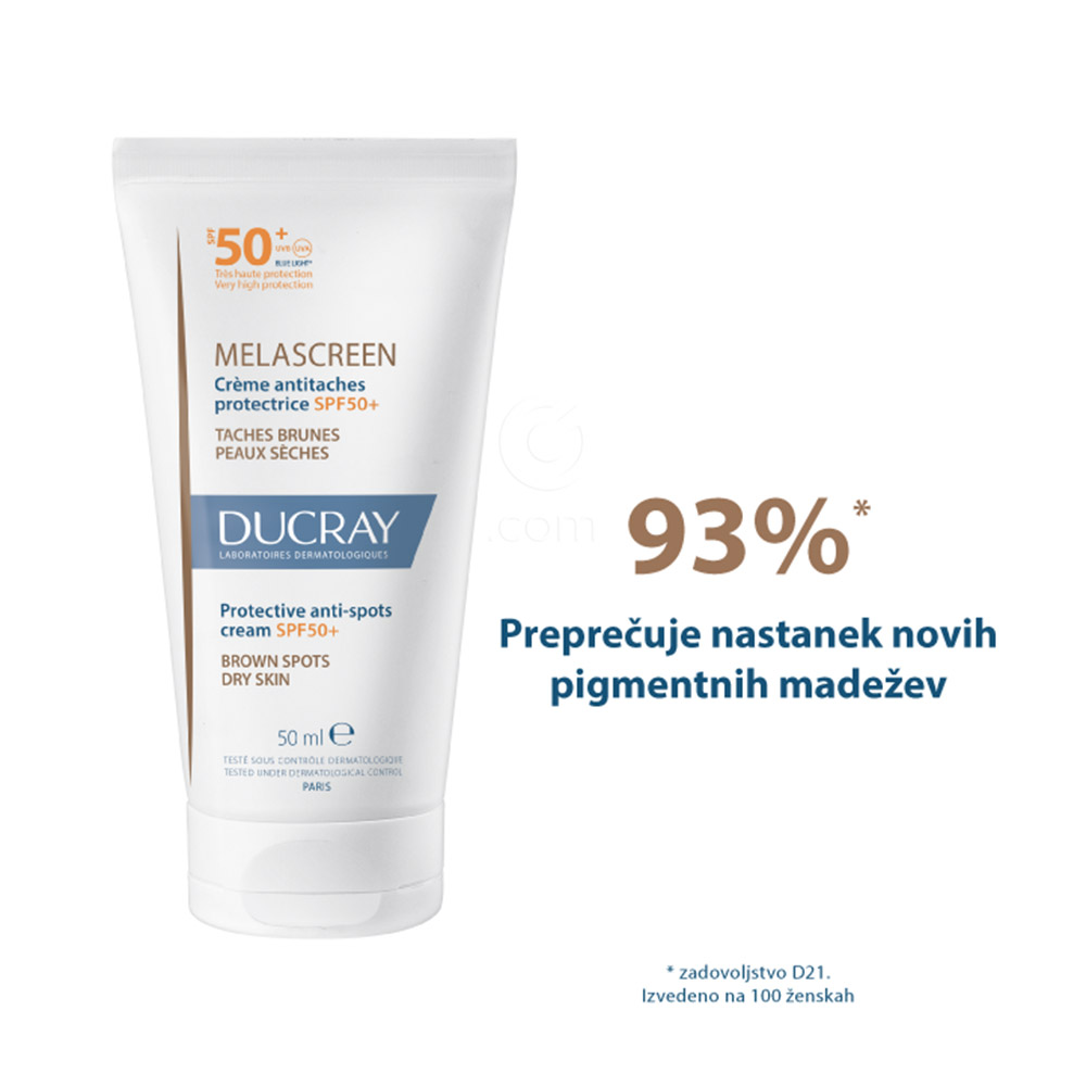 Ducray Melascreen zaščitna krema proti madežem ZF50+, 50 ml