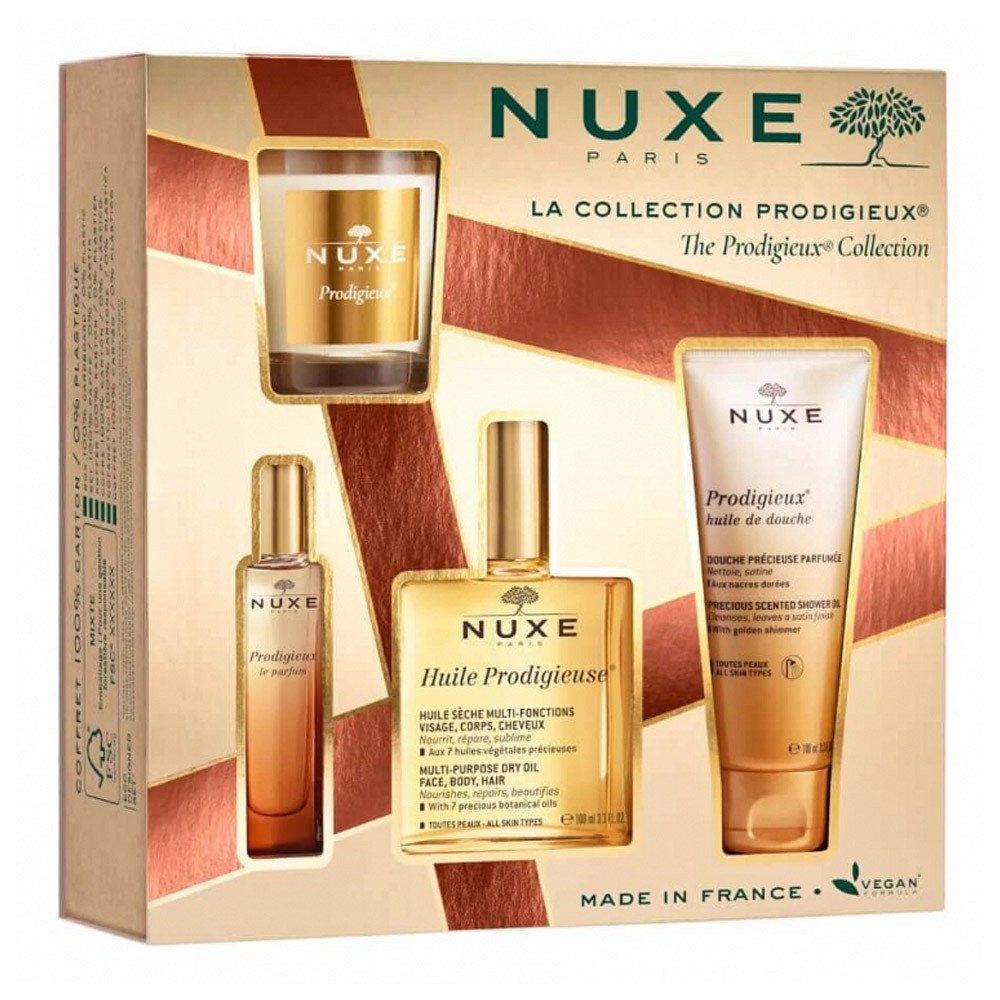 Nuxe The Prodigieux Collection darilni set, 2 x 100 ml + 15 ml + 70 g