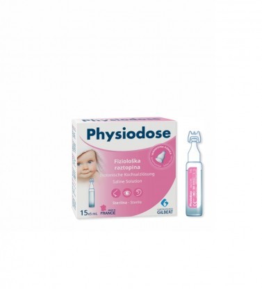Physiodose sterilna fiziološka raztopina, 15 plastenk po 5 ml