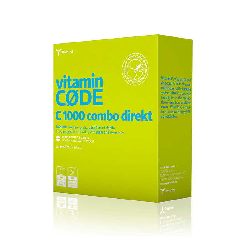 Yasenka Vitamin code C 1000 Combo Direkt prašek, 20 vrečic