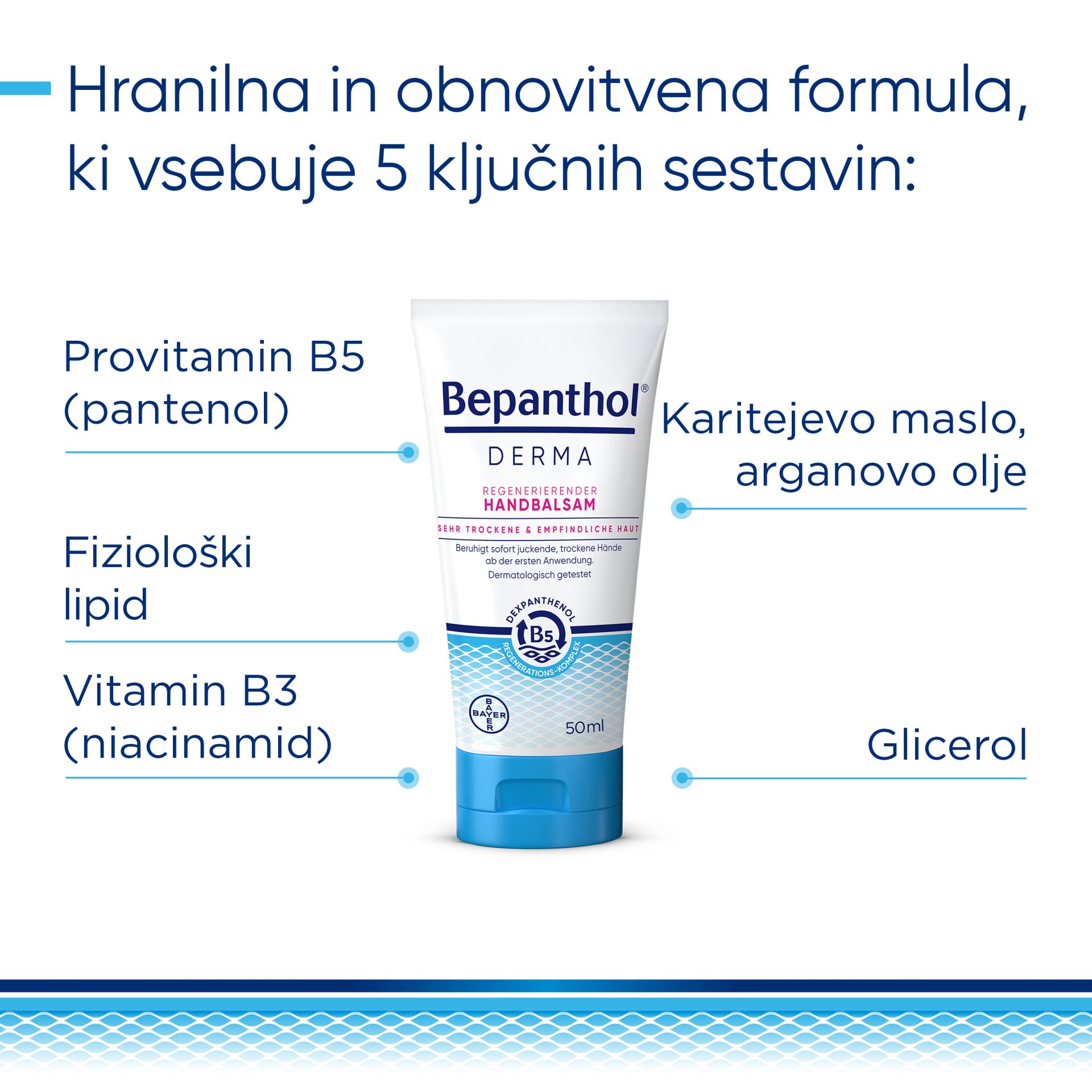 Bepanthol Derma regenerativna krema za roke, 50 ml