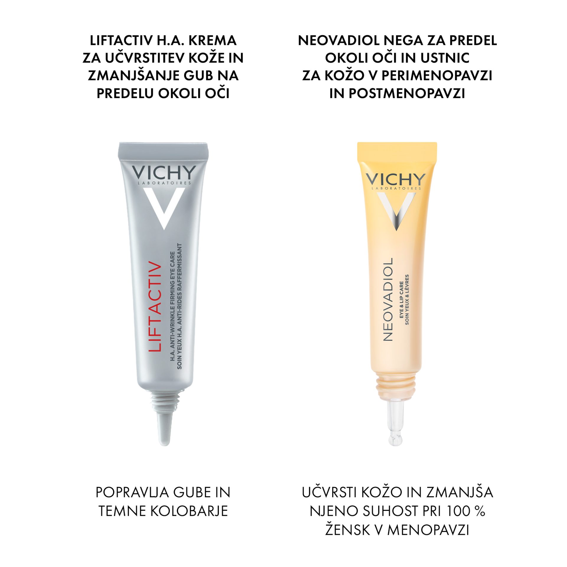 Vichy Neovadiol Multikorektivna nega za področje okoli oči in ustnic, 15 ml