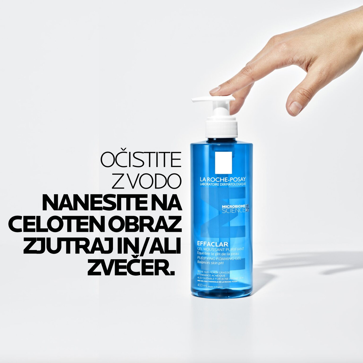 LRP Effaclar (+) M Peneči gel za čiščenje kože nagnjene k aknam – refill, 400 ml