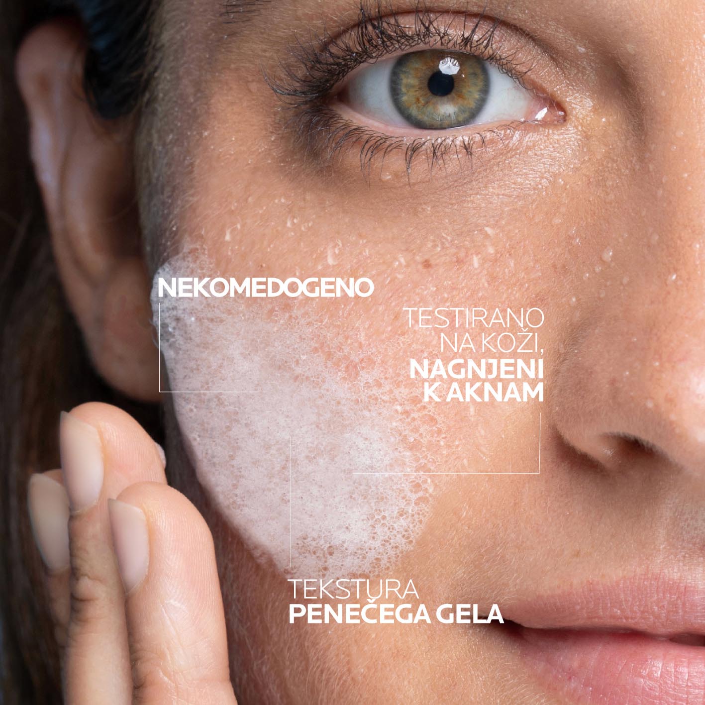 LRP Effaclar (+) M Peneči gel za čiščenje kože nagnjene k aknam – refill, 400 ml