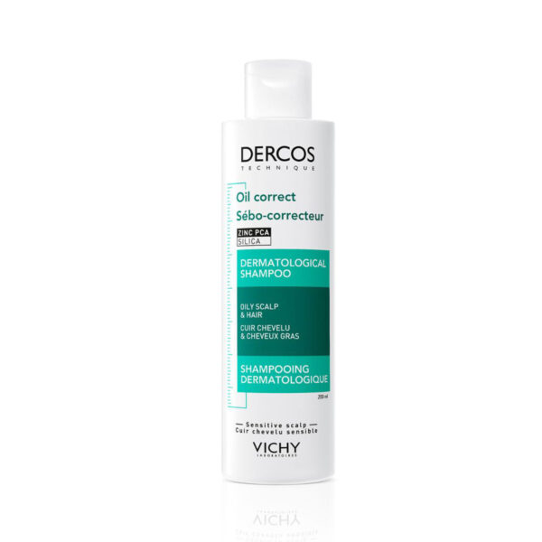 Vichy Dercos Oil Correct šampon za regulacijo mastnosti lasišča, 200 ml