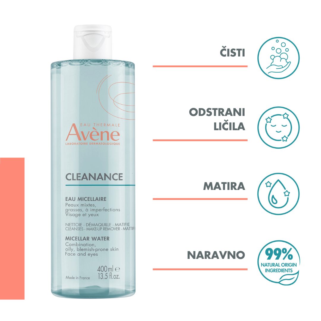Avène Cleanance micelarna voda, 400 ml