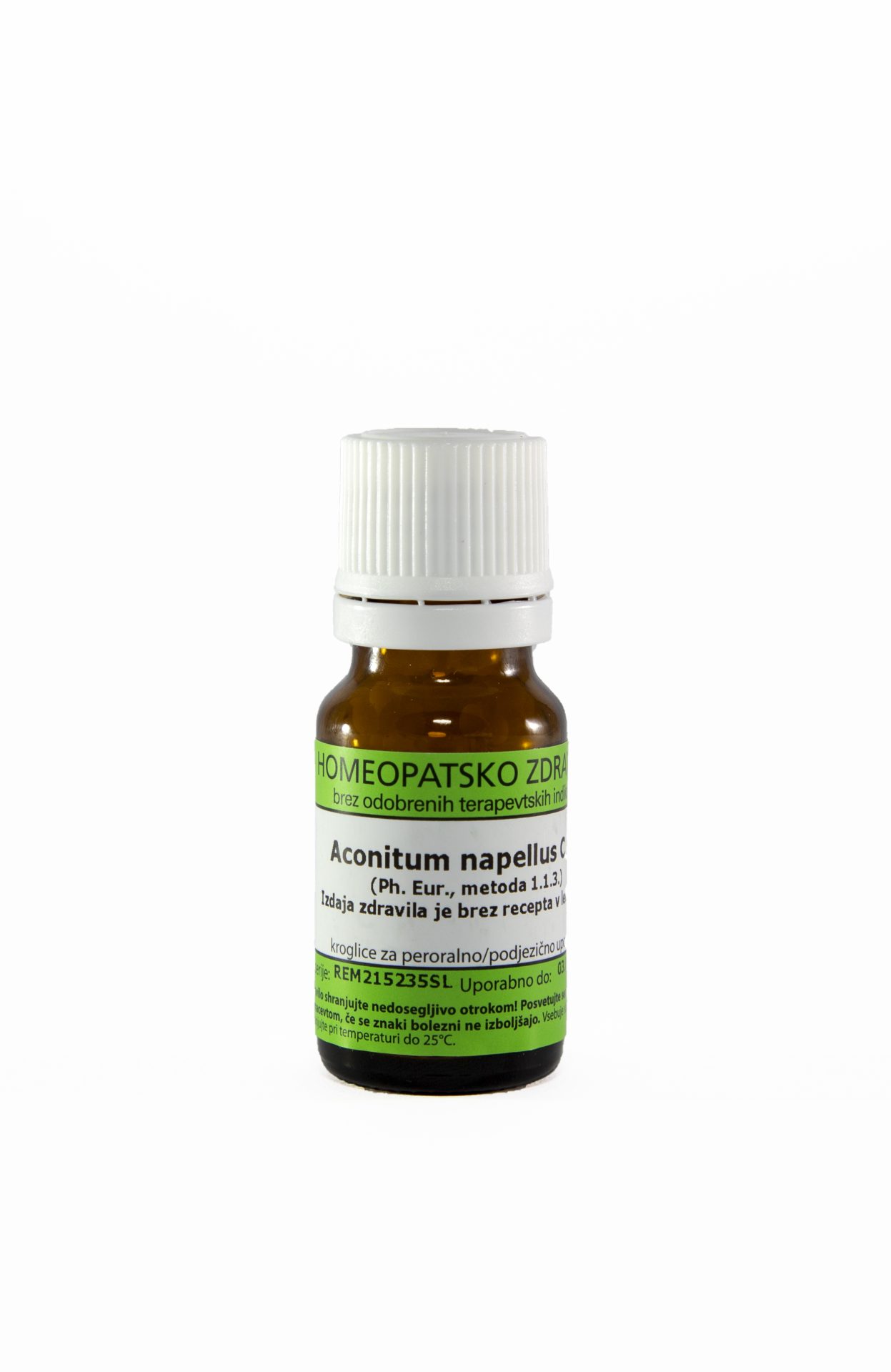 Aconitum napellus C6 homeopatske kroglice, 1 g