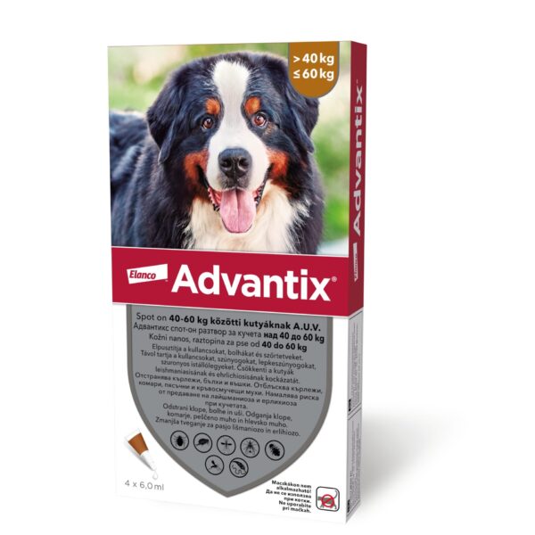 Advantix 600 raztopina za pse od 40 do 60 kg (4 x 6,0 ml)