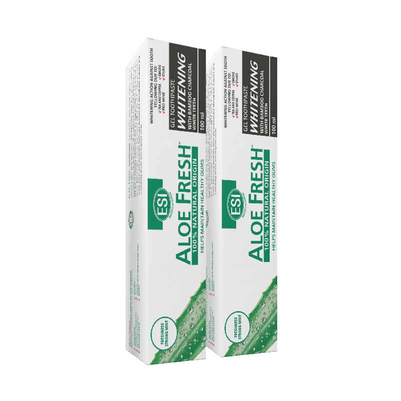 Esi Aloe Fresh belilna zobna pasta – paket  (2 x 100 ml)