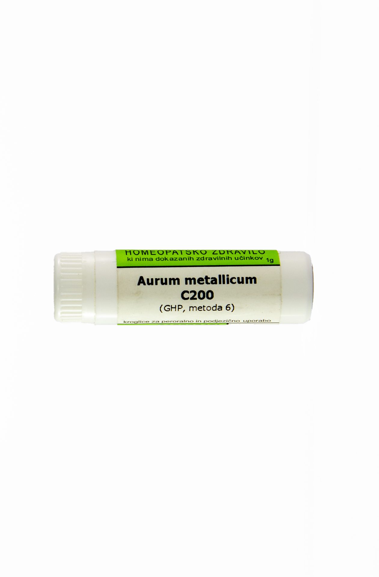 Aurum metallicum C200 homeopatske kroglice, 1 g