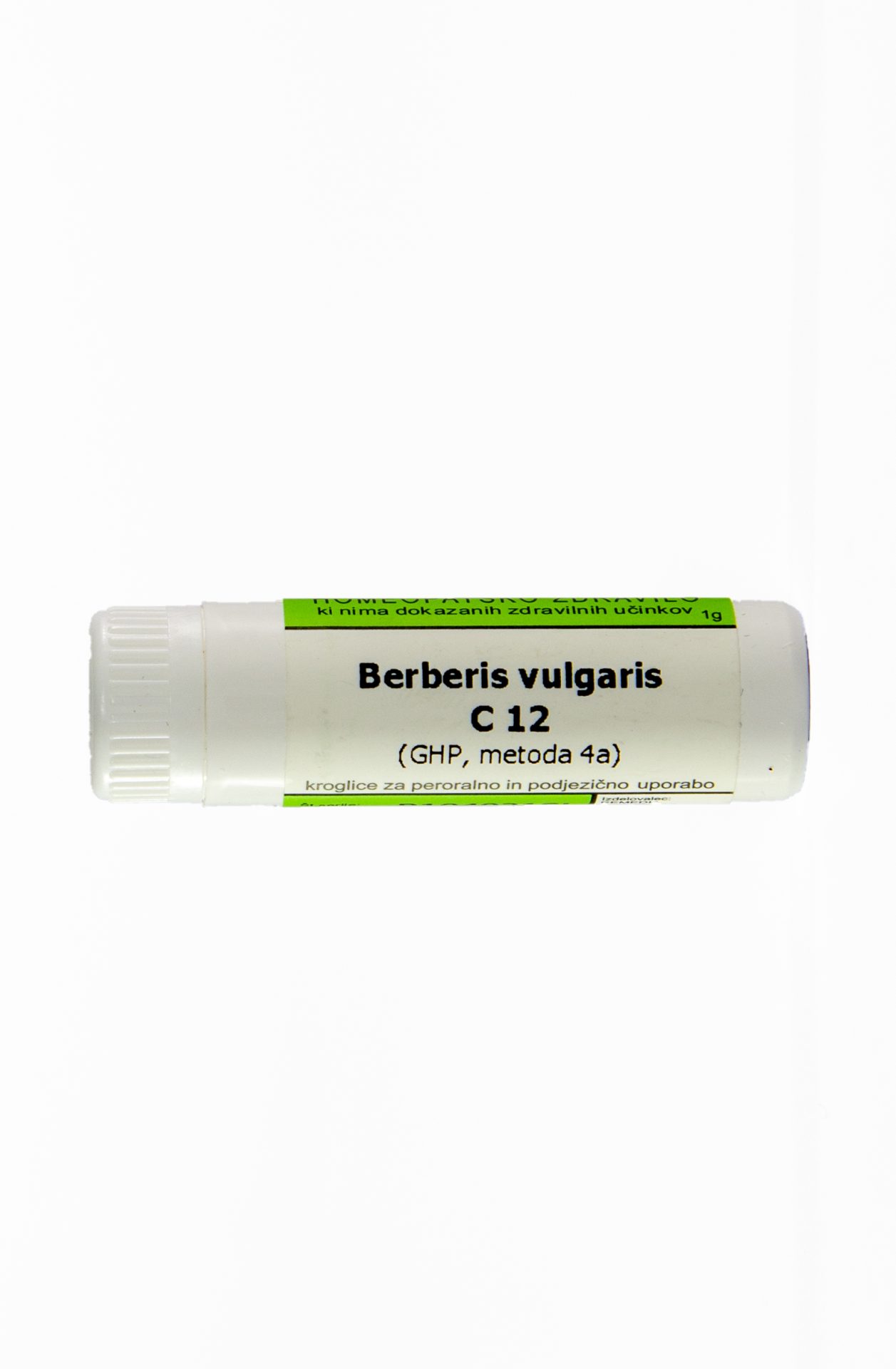 Berberis vulgaris C30 homeopatske kroglice, 1 g