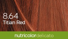 BioKap Nutricolor Delicato 8.64 barva za lase – ticijan rdeča, 140 ml