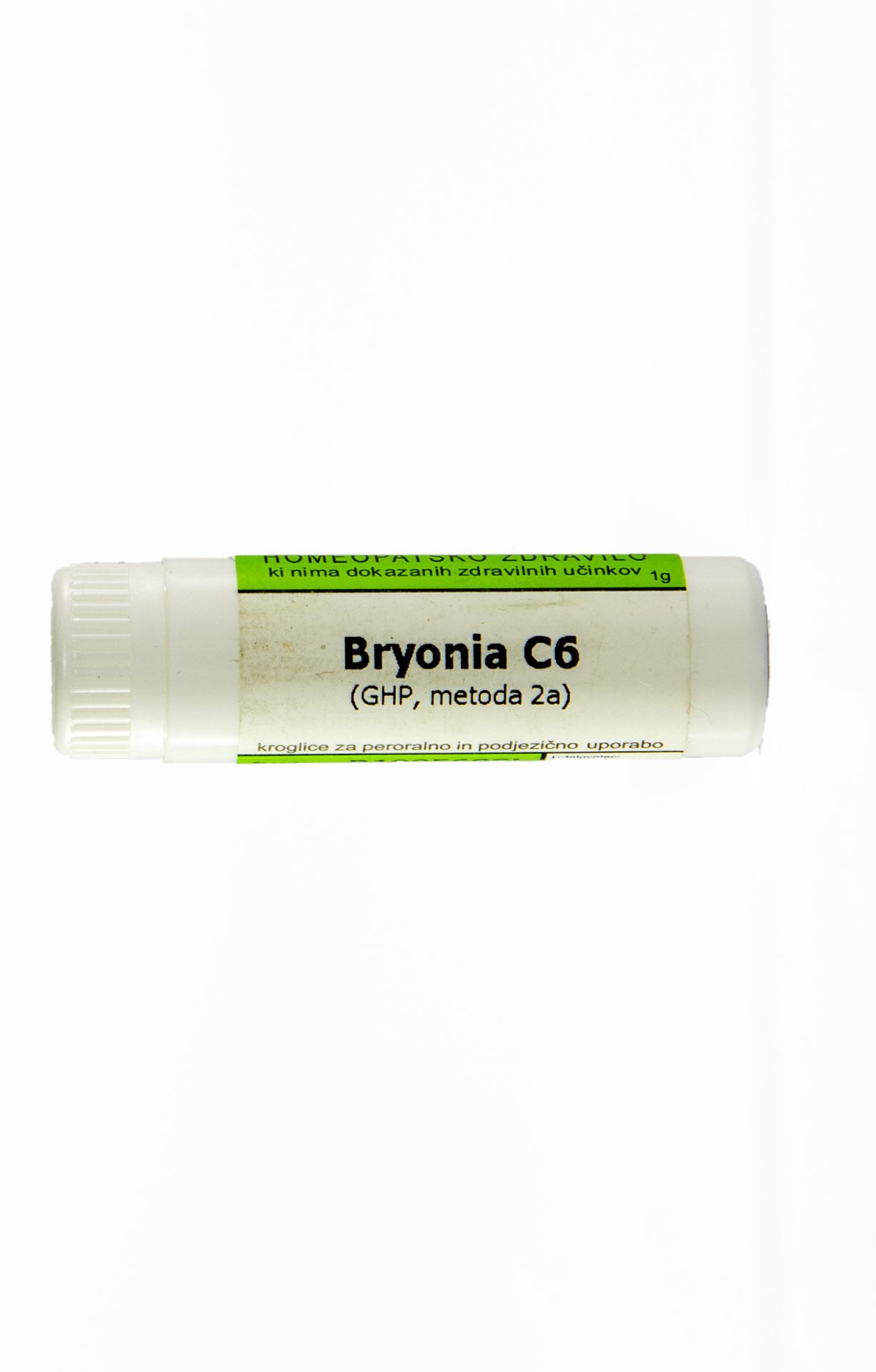 Bryonia C6 homeopatske kroglice, 1 g