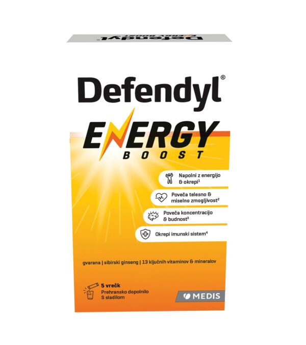 Defendyl Energy Boost prašek za pripravo napitka, 5 vrečk