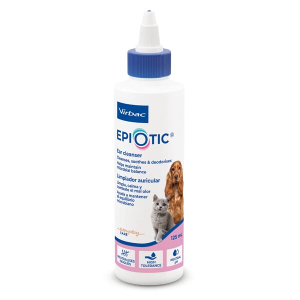 EpiOtic raztopina za čiščenje ušes za pse in mačke, 125 ml