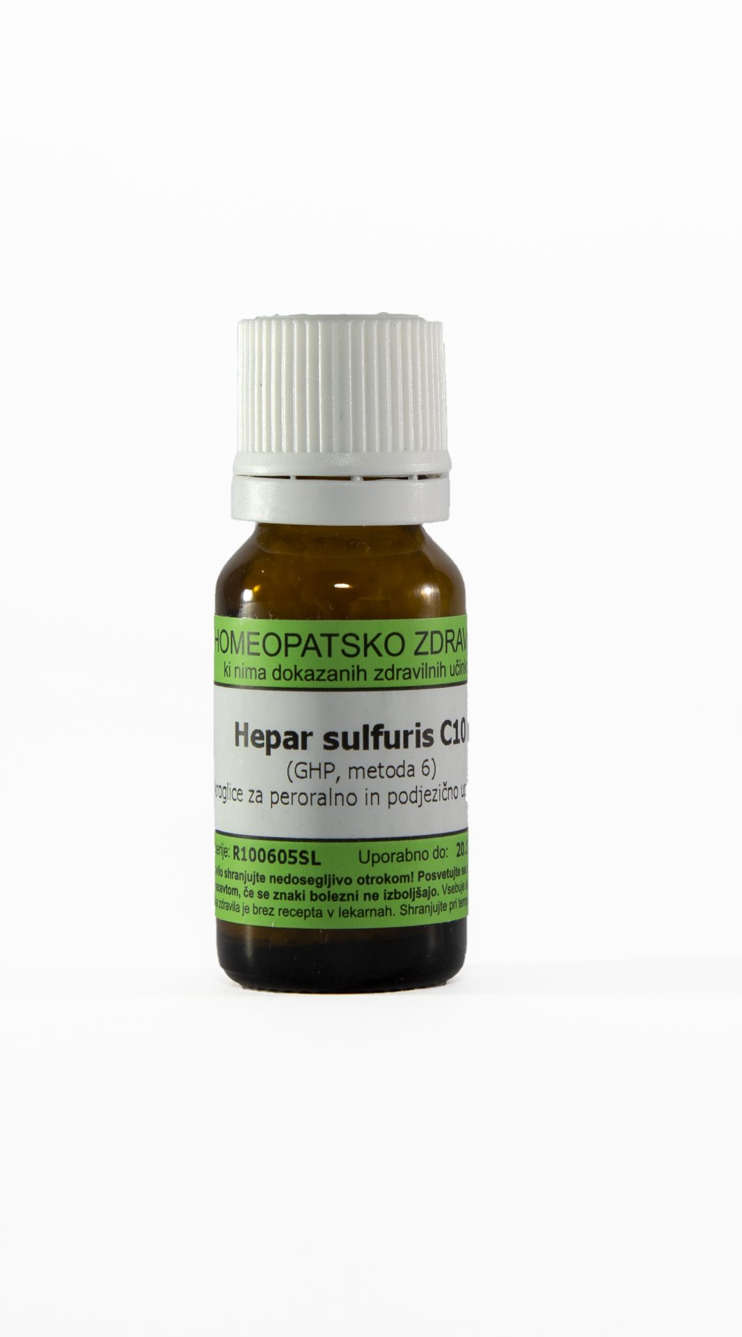 Hepar sulfuris C200 homeopatske kroglice, 1 g