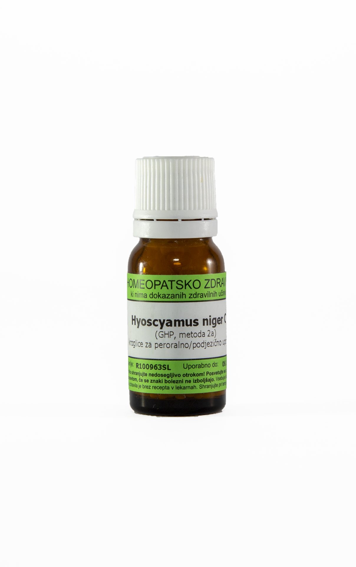 Hyoscyamus niger C6 homeopatske kroglice, 10 g