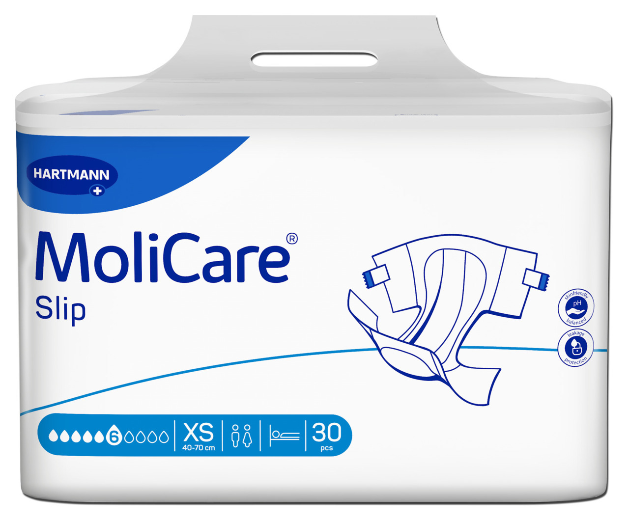 MoliCare Slip hlačne predloge 6 kapljic – Extra Small, 30 predlog