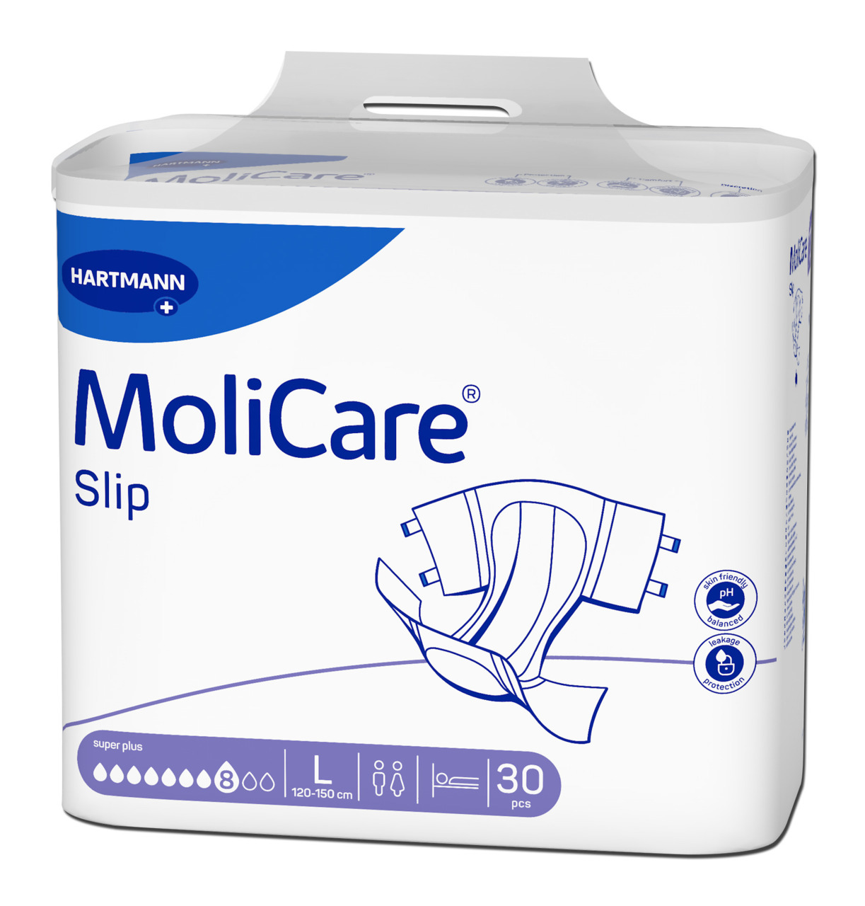 MoliCare Slip Super Plus hlačne predloge 8 kapljic – Large, 30 predlog