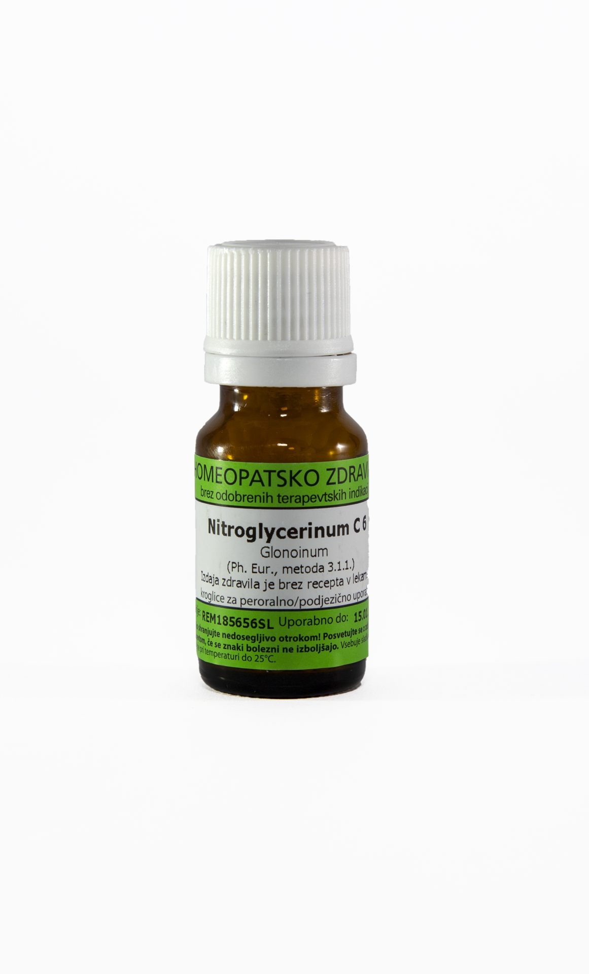 Nitroglycerinum homeopatske kroglice C12, 10 g