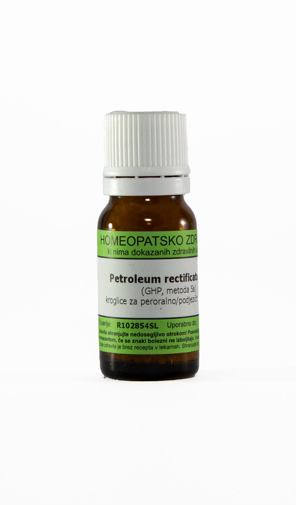 Petroleum rectificatum C12 homeopatske kroglice, 1 g