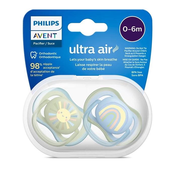 Philips Avent ultra air duda (0 -6 mesecev), 2 dudi