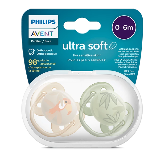 Philips Avent ultra soft duda (0 – 6 mesecev), 2 dudi