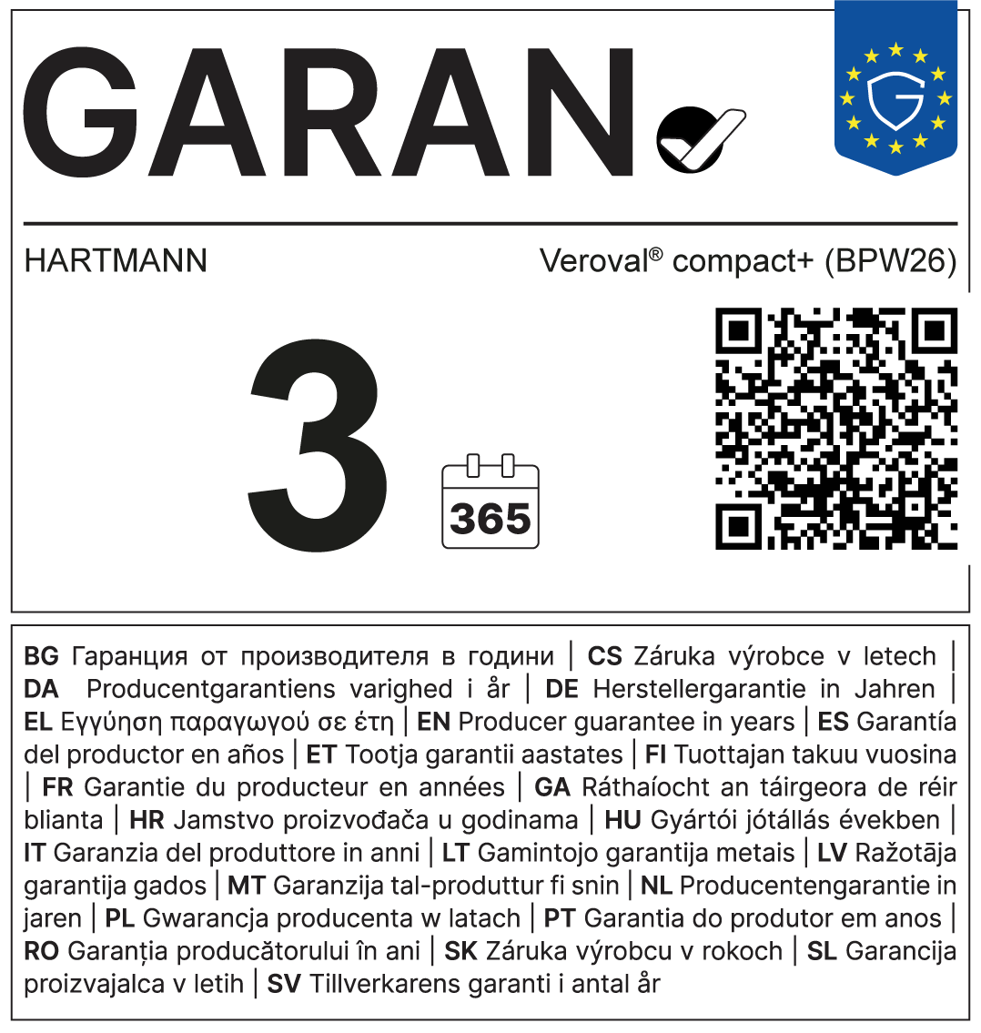Veroval Compact+ BPW26 zapestni merilnik krvnega tlaka