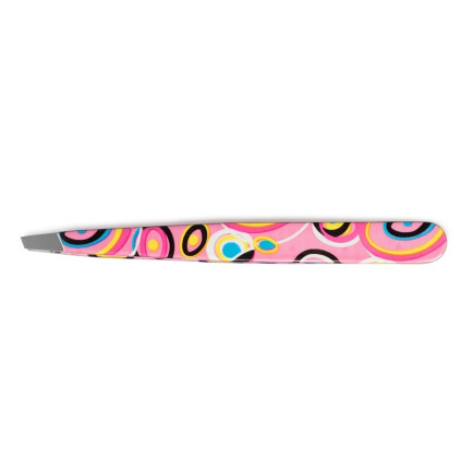 Nippes pinceta s poševno konico, pisana, nerjaveče jeklo (327E) 9,5 cm