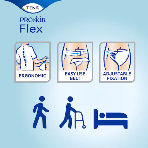 Tena Flex Proskin Super hlačne predloge s pasom za inkontinenco – velikost L, 30 predlog