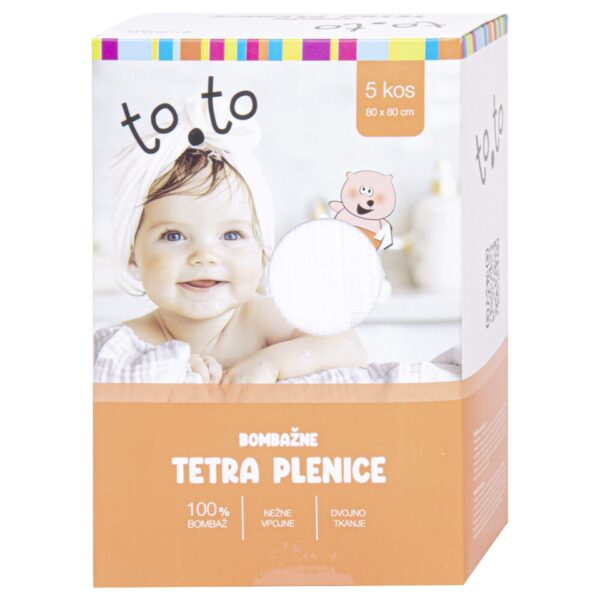 to.to bombažne tetra plenice, 5 kos